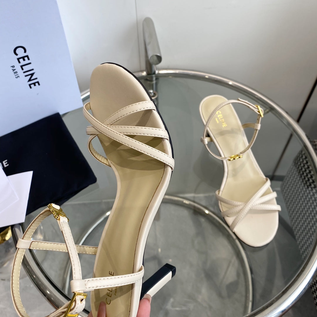HIGH HEEL 65MM IN BEIGE CREAM CALFSKIN