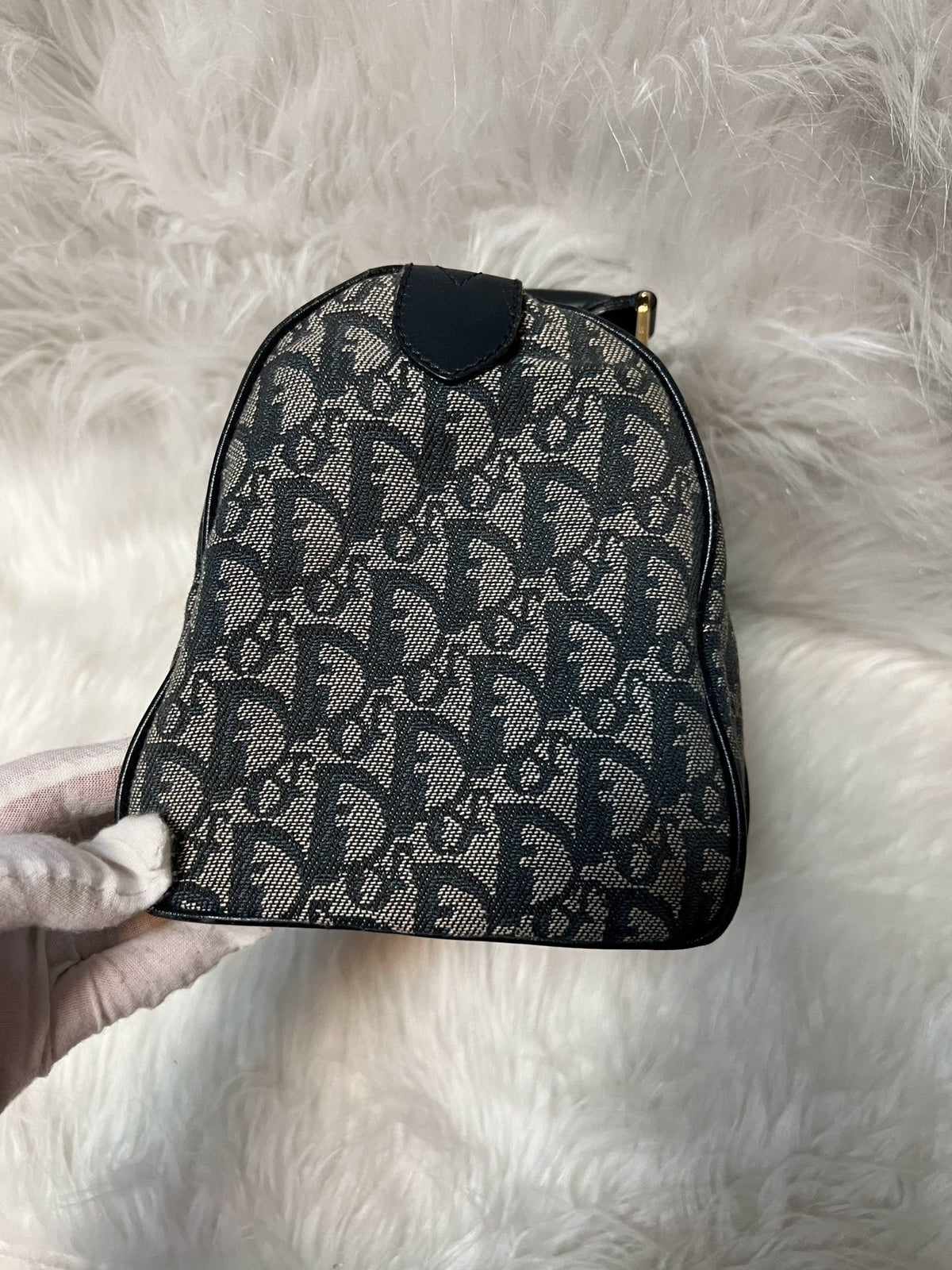 210725-6 Christian Dior navy tote bag 25 handbag