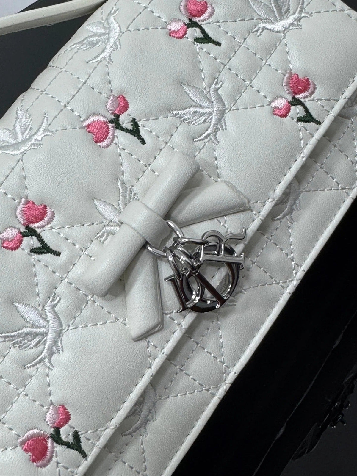 Dior 2026 Dioramour My Dior Bag 21cm White Lambskin 158285