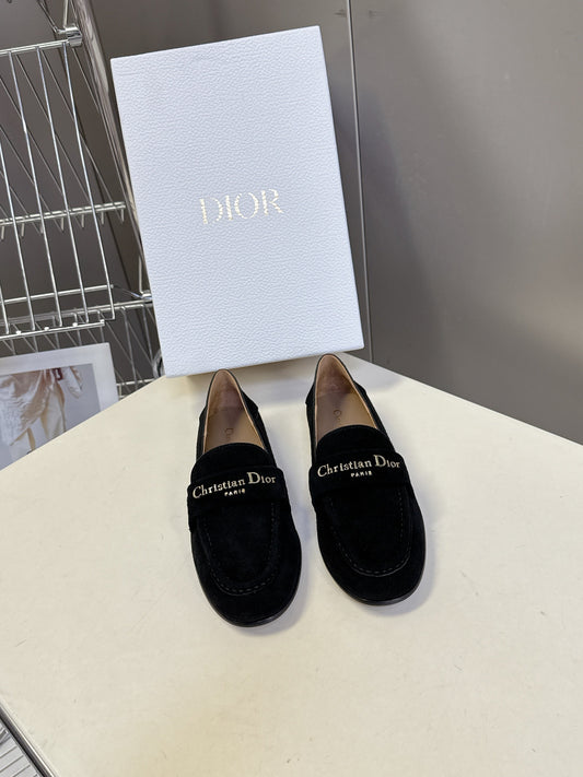 CD Boy Loafer Rope 5m Black Suede Calfskin 492541