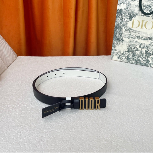 DIOR 25S BELT 20 MM IN BLACK CALFSKIN 562038