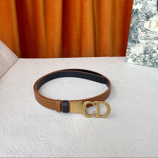 DIOR 25S BELT 20 MM IN BROWN CALFSKIN 563228