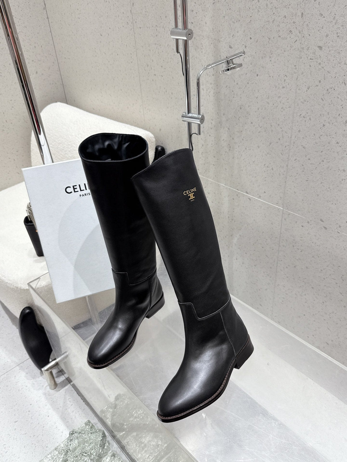 Celine 25 Boot Black Cowhide 554199