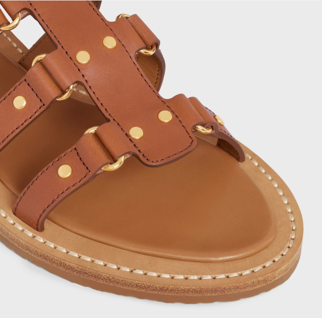 Celine Gladiator Style Sandal Brown Calfskin