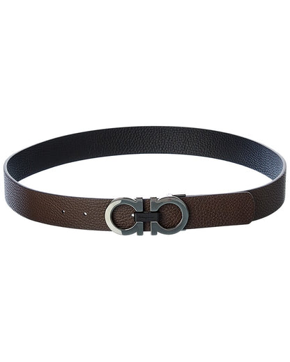 Ferragamo Gancini Reversible & Adjustable Leather Belt