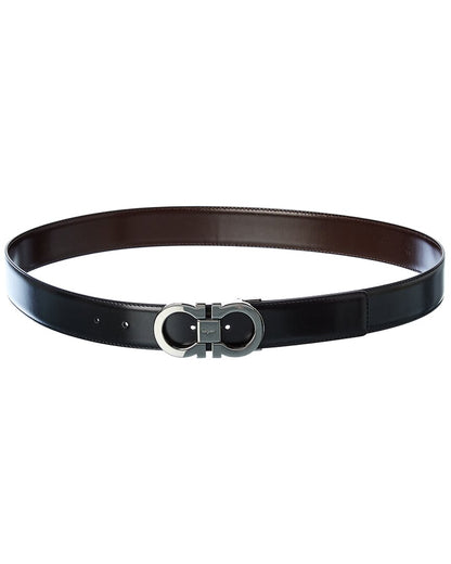 Ferragamo Gancini Reversible & Adjustable Leather Belt
