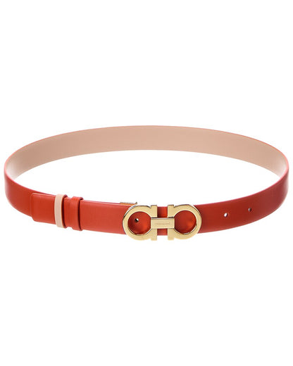 Ferragamo Gancini Reversible & Adjustable Leather Belt