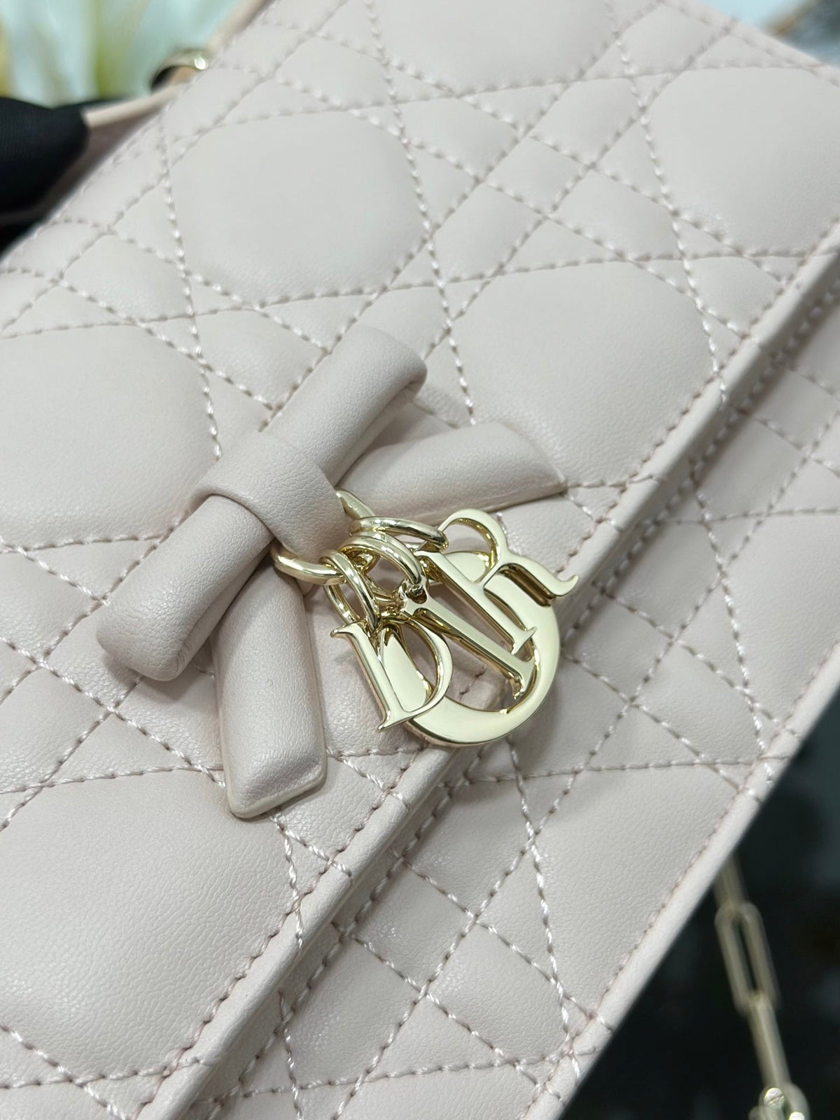 CD My Dior Mini Bag Soupir 21cm Light Pink Cannage Leather