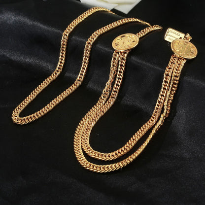CHANEL 25S CHAIN BELT IN GOLD METALLIC 614473