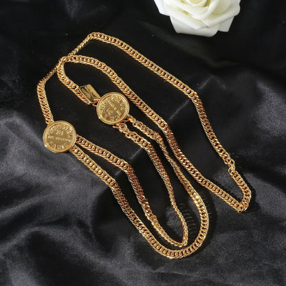 CHANEL 25S CHAIN BELT IN GOLD METALLIC 614473