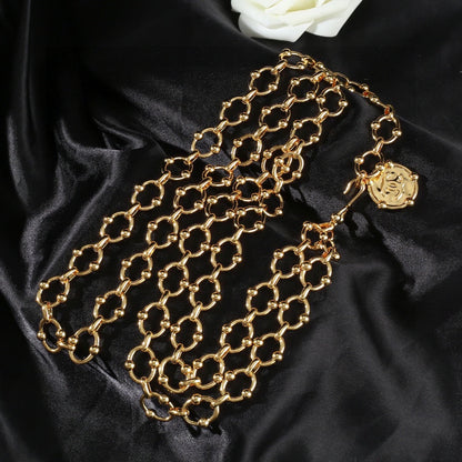 CHANEL 25S CHAIN BELT IN GOLD METAL 615891