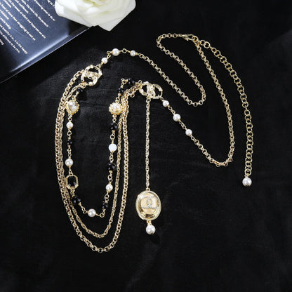 CHANEL 25S CHAIN BELT WITH PEARL 610546