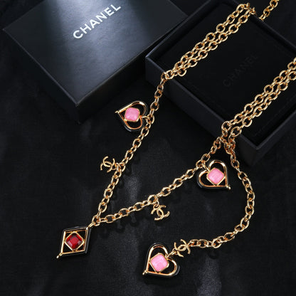 CHANEL 25S CHAIN BELT IN GOLD METALLIC STONE-EMBELLISHED 612631