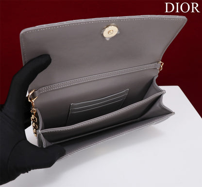 my cd mini 21 gray lambskin