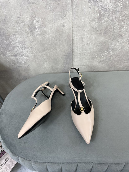 cl kitten t-bar 45 light pink black calfskin