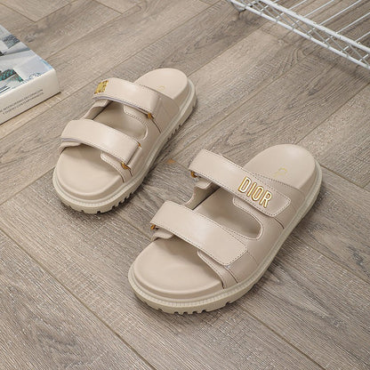 cd dioract dad sandal mule nude lambskin