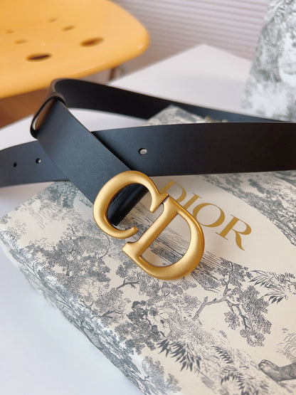 DIOR 25S BELT 30 MM IN BLACK CALFSKIN 613182