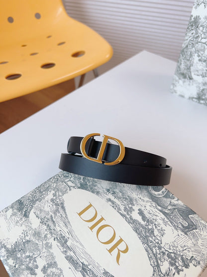 DIOR 25S BELT 20 MM IN BLACK CALFSKIN 613183