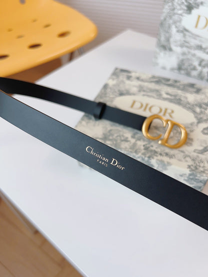 DIOR 25S BELT 20 MM IN BLACK CALFSKIN 613185