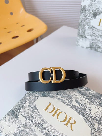 DIOR 25S BELT 20 MM IN BLACK CALFSKIN 613185