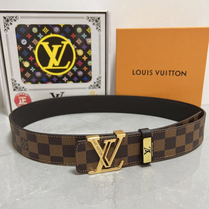 LOUIS VUITTON LV 25S BELT 38 MM IN BROWN CALFSKIN 593202
