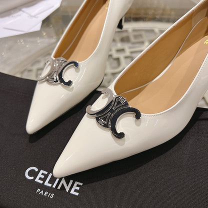 HIGH-HEELS 5 CM IN WHITE CALFSKIN