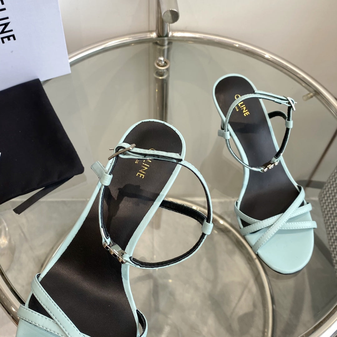 HIGH HEEL 65MM IN SKY BLUE CALFSKIN