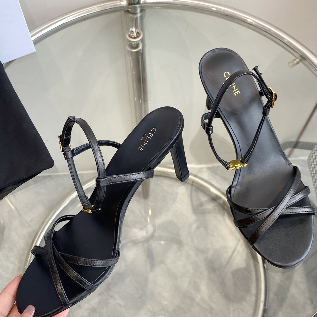 HIGH HEEL 65MM IN BLACK CALFSKIN