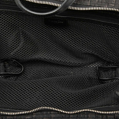 Dior Trotter Mini Handbag Cosmetic Pouch Black Canvas Leather