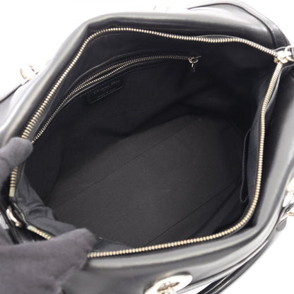 Dior Handbag Granville Cannage 2-Way Black Leather
