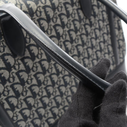 Dior Dio Handbag Tobta Denineta Zba Navy Canvas Leather