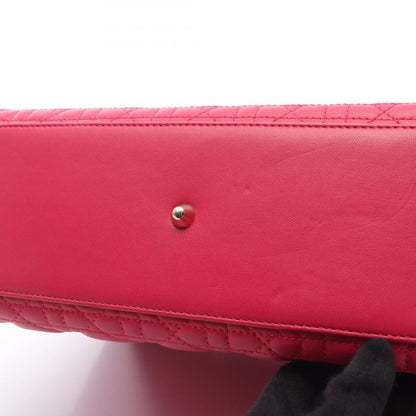 Dior Handbag Lady Dior Large Cannage 2-Way Pink Leather Lady Dior Tote