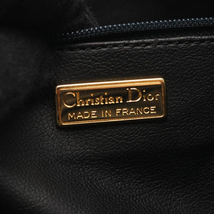 Dior Handbag CD 2-Way Black Leather CD Logo Hand