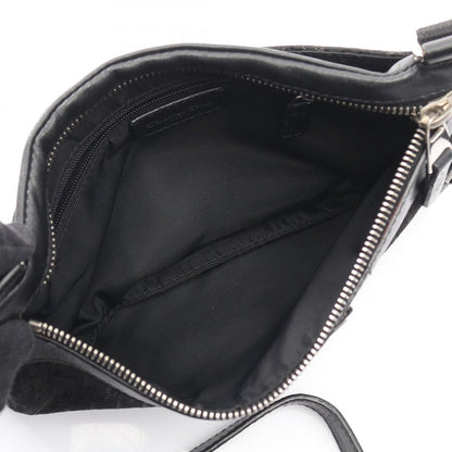 Dior Shoulder Bag Street Chic Trotter Black Canvas Leather
