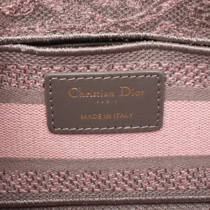 Dior Handbag Lady D-Joy 2-Way Pink Gray Canvas