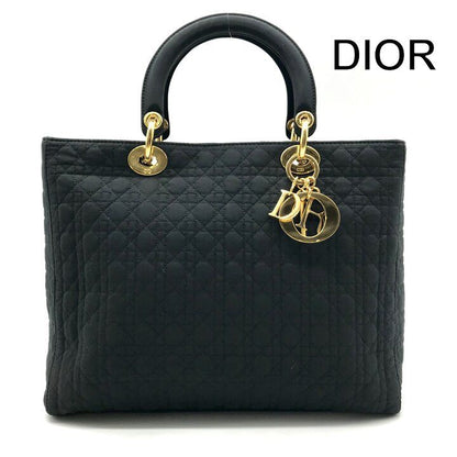 Dior le Cannage Hand Bag Nylon Black