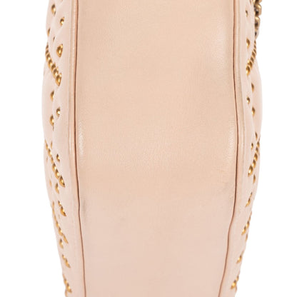 Dior Mini Studded Lady Dior Pink Cannage Leather Handbag