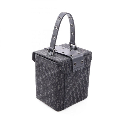 Dior Handbag Street Chic Trotter Black Canvas Leather Vanity