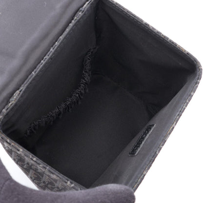 Dior Handbag Street Chic Trotter Black Canvas Leather Vanity