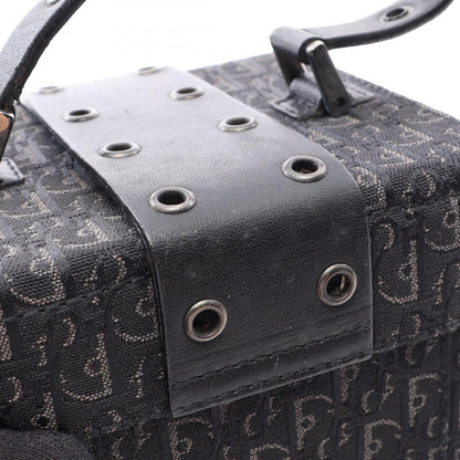 Dior Handbag Street Chic Trotter Black Canvas Leather Vanity