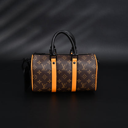 Louis Vuitton Keepall Bandoulière 50 – Monogram Canvas with Neon Orange Trim
