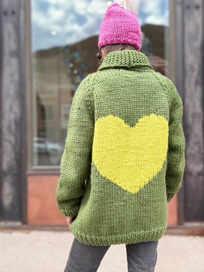 GOGO Long Heart Cardigan
