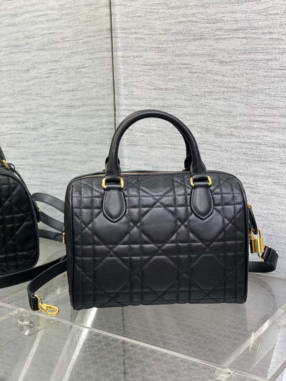 cd groove 25cm black calfskin gold hardware