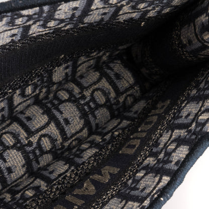 DIOR - Dior Mini Book Tote handbag in navy monogram canvas