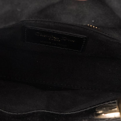 DIOR - Lady Dior Christal Mini Dior handbag in black satin
