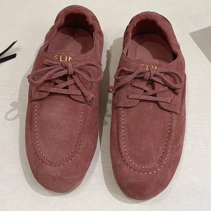 Celine 2026 Birkenstock Lace-Up Loafers Suede 101086