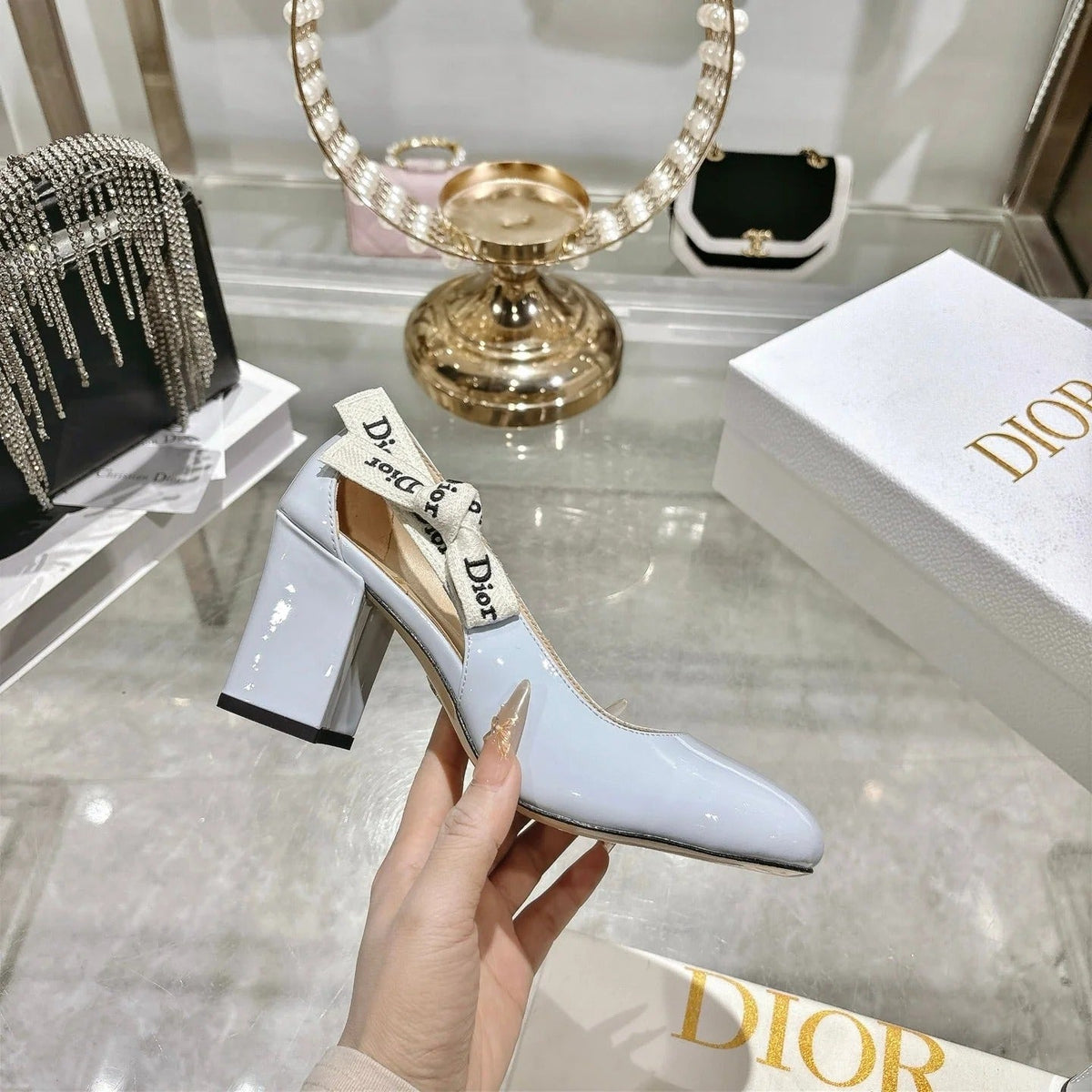 CD 26 Lolita High-Heeled 85 Baby Blue Patent Leather 679732