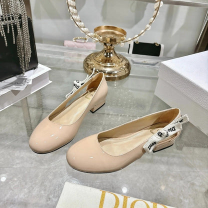 CD 26 Lolita Ballet Flats 30 Beige Patent Leather 679731