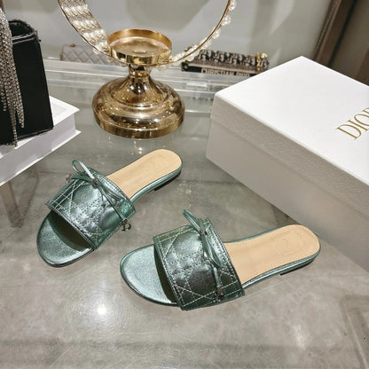 CD 26s Slippers Metallic Mint Calfskin 679867