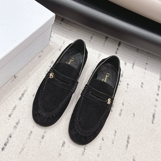 CD 26A Loafers Black Suede Leather